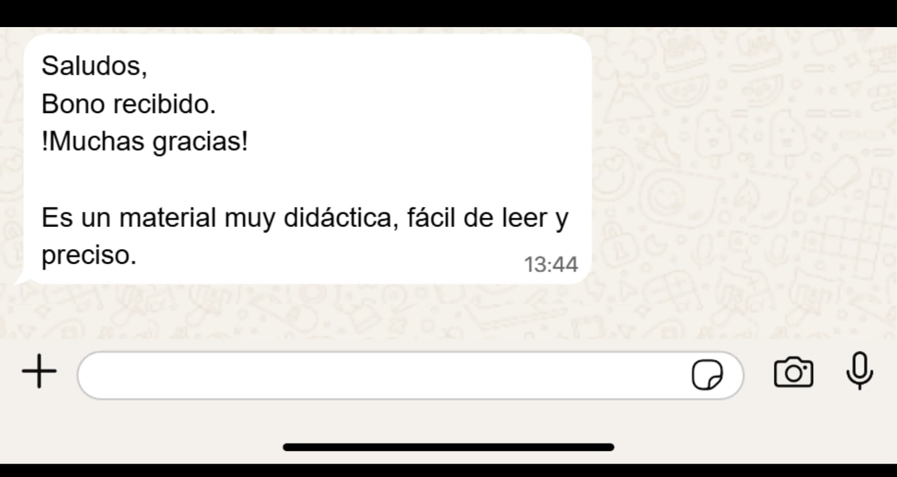 Testimonio: Material muy didáctica, fácil de leer y preciso