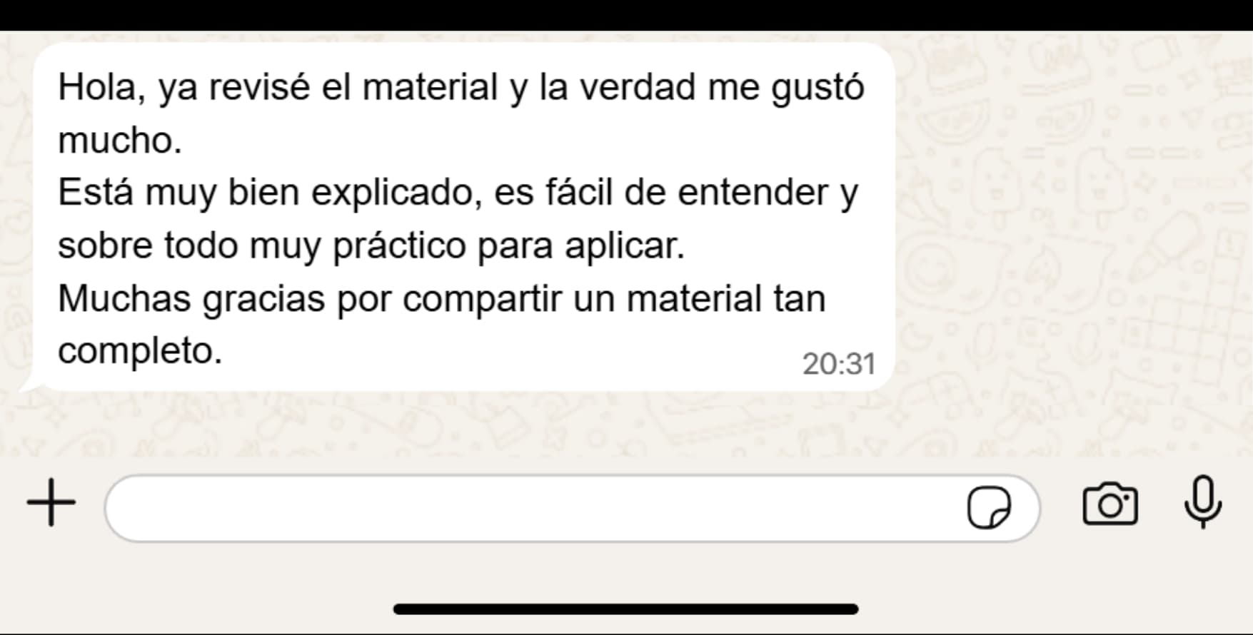 Testimonio: Muy bien explicado, fácil de entender y práctico