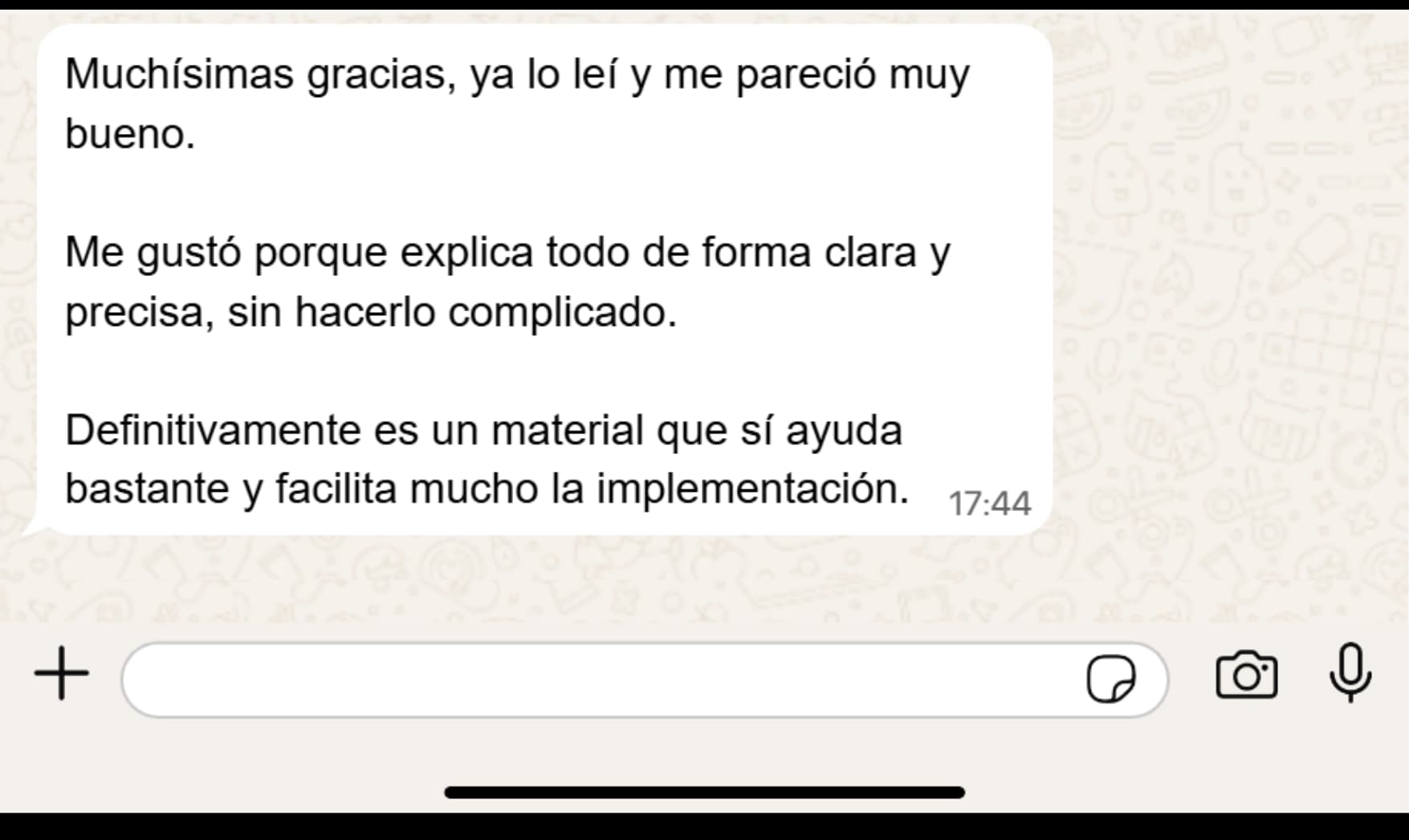 Testimonio: Explica todo de forma clara y precisa