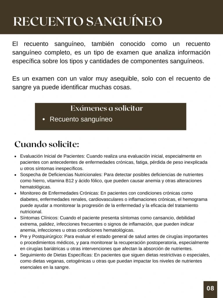 Recuento Sanguíneo - Contenido